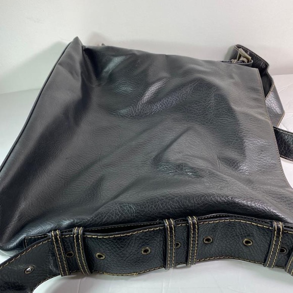 Aldo woman Black Weekend Tote Leather Bucket Style Shoulder Bag - Picture 3 of 10